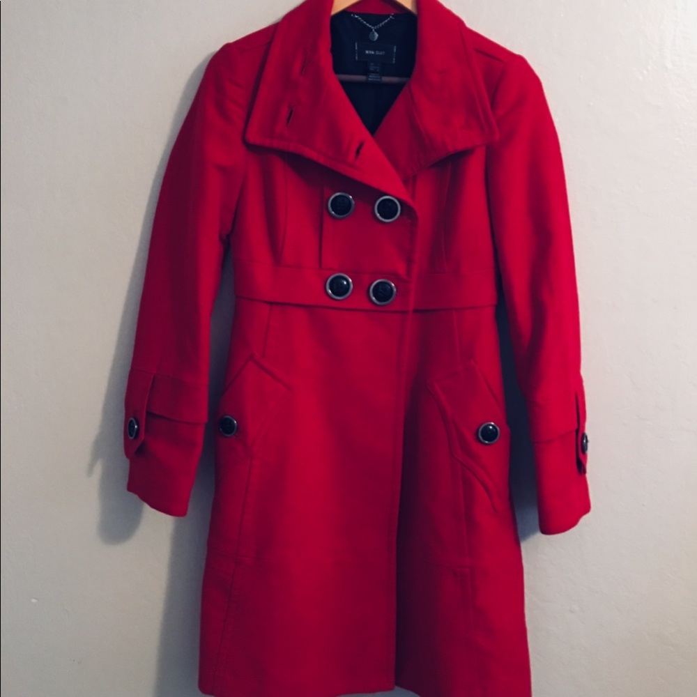 Mango red coat